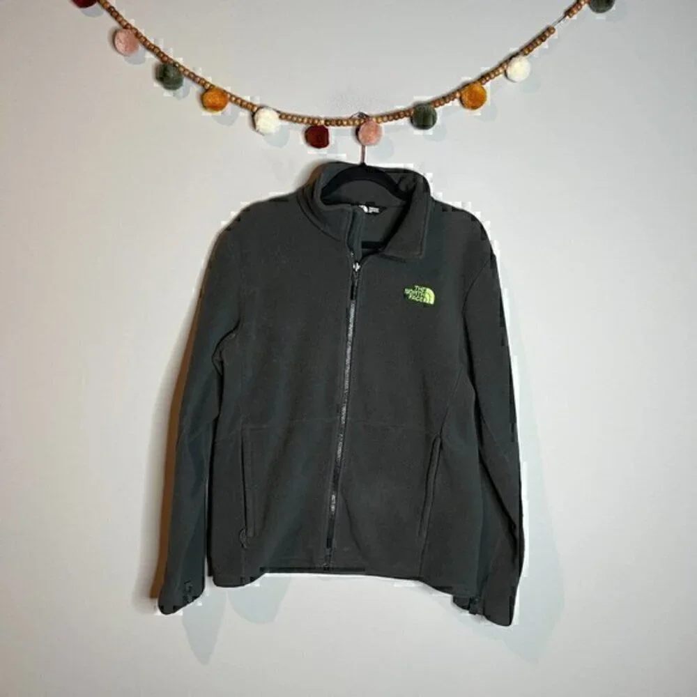 The North Face grey fleece zip up jacket